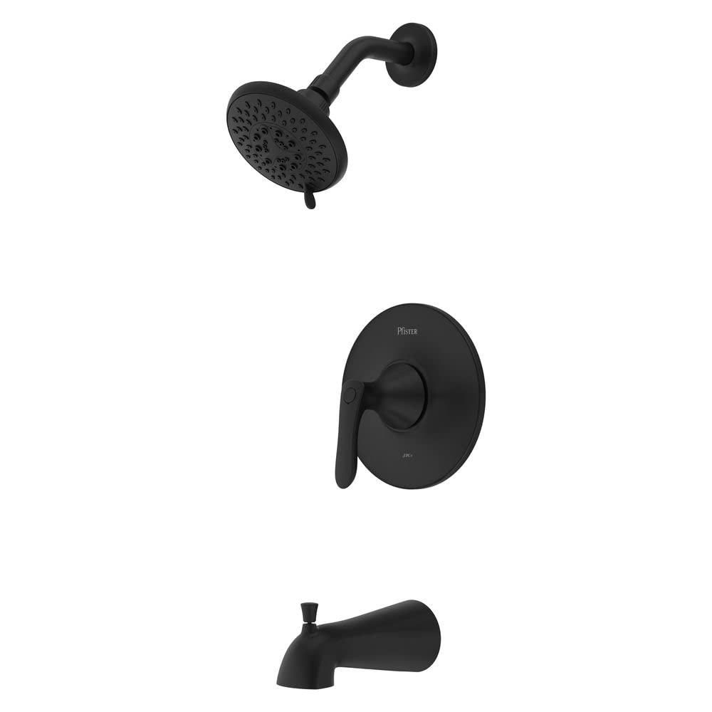 Pfister Weller Tub and Shower Trim Kit Single Handle Matte Black